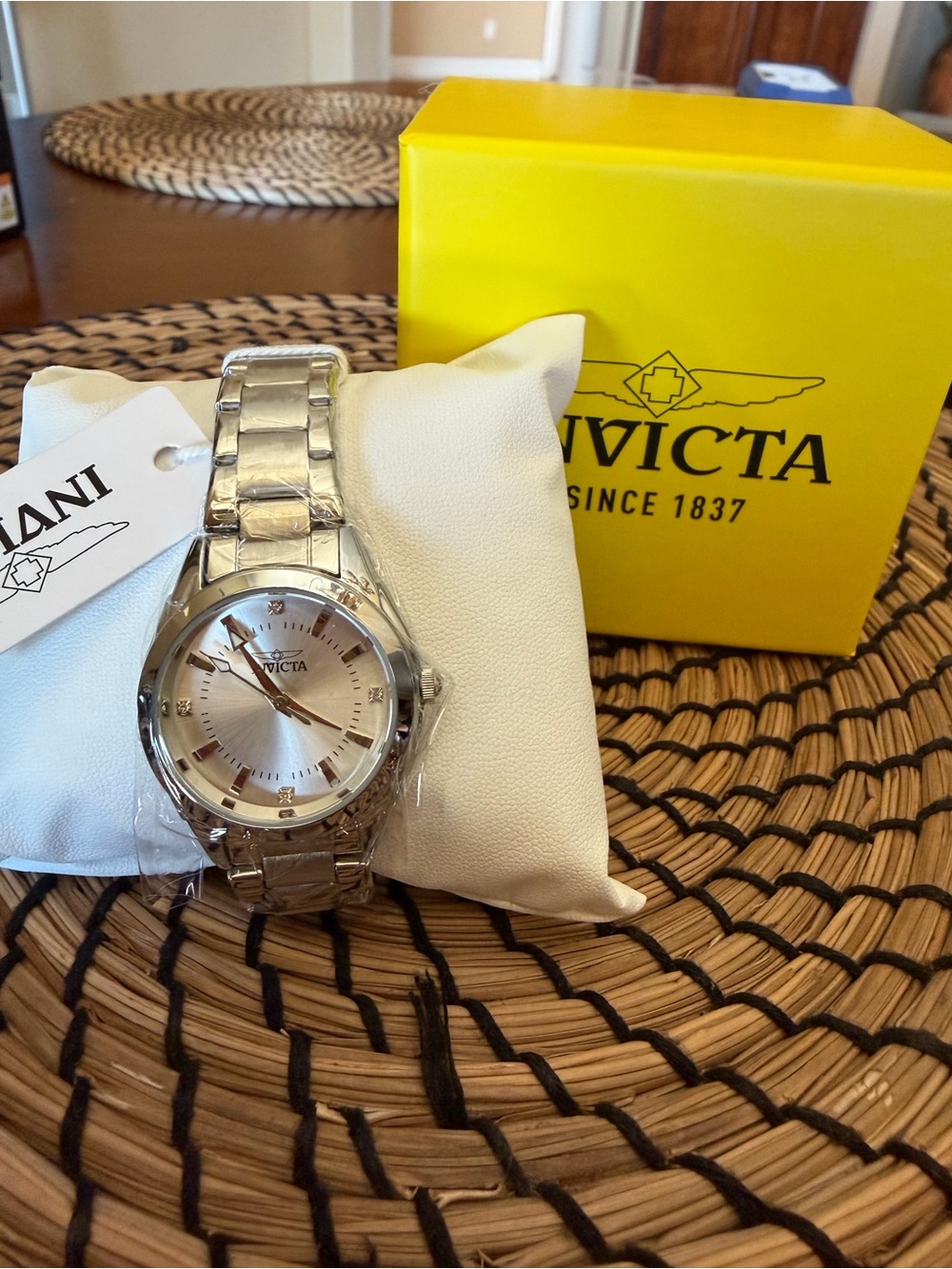 Invicta Men's Silver Tone Stainless Steel Bracelet Watch with Sunburst Dial